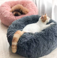 Lit pour chat doux à la mode en gros avec fond antidérapant nid moelleux respirant pour le repos maison chaude et confortable pour animaux de compagnie
