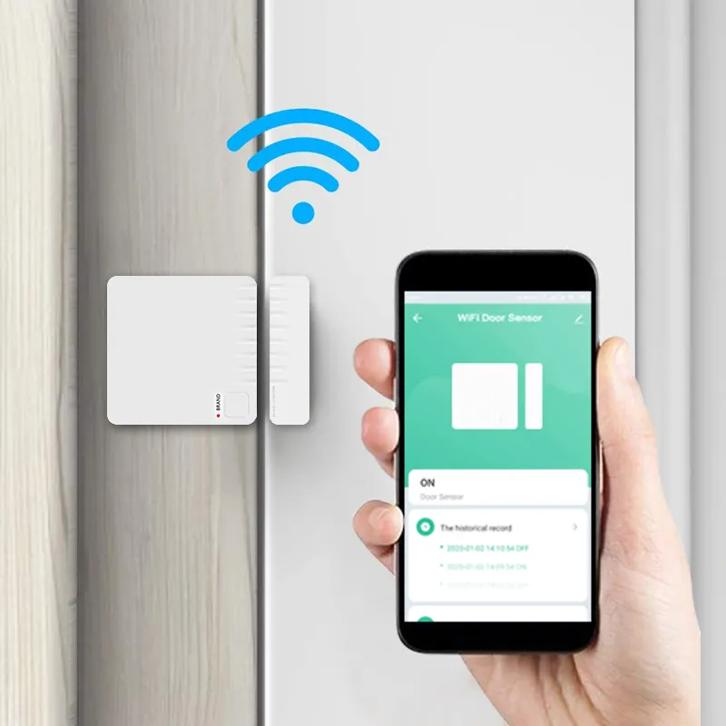 130Db Door Window Sensor System Tuya Wifi Smart Simple Safe Burglar Alarm For Home Security