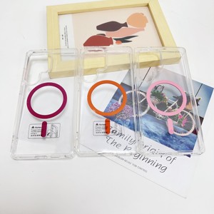 In stile anello magnetico colorato Wireless custodia <span class=keywords><strong>per</strong></span> telefono cellulare trasparente custodia <span class=keywords><strong>per</strong></span> <span class=keywords><strong>Samsung</strong></span> S25 S24 S23 Ultra - Product Image 4