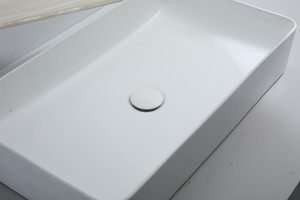 Escurridor <span class=keywords><strong>de</strong></span> cerámica blanco <span class=keywords><strong>para</strong></span> lavabo <span class=keywords><strong>de</strong></span> <span class=keywords><strong>baño</strong></span>, tapón <span class=keywords><strong>de</strong></span> cesta <span class=keywords><strong>de</strong></span> residuos, <span class=keywords><strong>tapa</strong></span> <span class=keywords><strong>de</strong></span> cerámica sin desbordamiento - Product Image 3