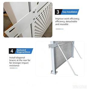 Grillage perforé en tôle d'acier galvanisé pour clôture de chantier - Product Image 6