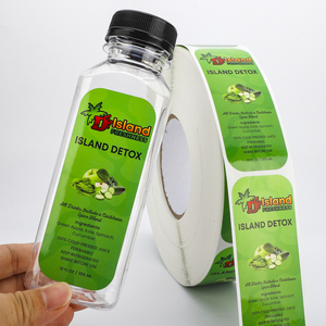 Etiquetas Adhesivas Personalizadas de Vinilo Blanco para Logotipos, Resistentes al Agua, de PVC, con Código de Barras, para Botellas de Vidrio, Jugos, Bebidas y Envases - Product Image 2