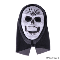10 masques d'horreur d'Halloween avec capuchons noirs, masques de crâne effrayants et hurlants, masques de cosplay d'Halloween, série anniversaire