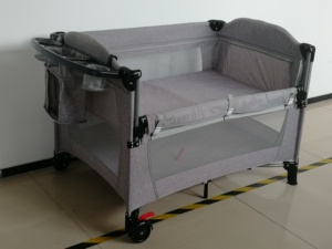 <span class=keywords><strong>Parc</strong></span> pour bébé et <span class=keywords><strong>lit</strong></span> de voyage en métal moderne, norme européenne, portable, pour usage intérieur (0-3 ans), adapté à la chambre et au salon - Product Image 6