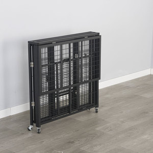 <span class=keywords><strong>Cage</strong></span> en fer mobile fiable à prix compétitif <span class=keywords><strong>Cage</strong></span> pour chien d'intérieur pliable de luxe à double porte avec roue universelle à 360 degrés - Product Image 3