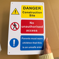 Señal de Seguridad para Obras de Construcción, Cumple con OSHA y ANSI, Señal de Advertencia de Peligro, Prohibido el Acceso, Precaución, Uso Obligatorio de EPP