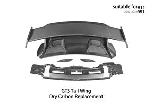 Pabrik OEM cetakan bagian mobil serat karbon 3k Spoiler serat karbon untuk <span class=keywords><strong>Porsche</strong></span> 911 991 2012-2019 GT3 - Product Image 2