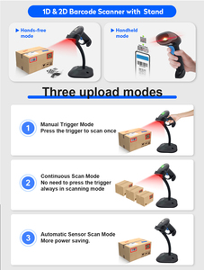 JR-659W siêu thị kiểm tra máy quét cầm tay không dây cho Bluetooth 1D 2D Đầu đọc mã vạch với USB & giao diện Com giá súng - Product Image 6