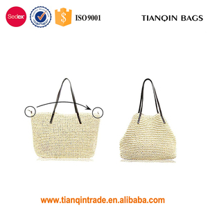 Sac fourre-tout de plage en paille classique et distinctif de luxe pour femmes, idéal pour l'été, pour filles et dames, vente en gros sur mesure - Product Image 3