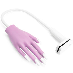 Nail Practice Hand 3 Couleurs Flexible Nail Art Training Prosthesis Faux Hands - Product Image 3
