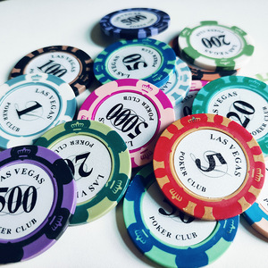 Poker Chips 40mm 3.2mm Thickness 14 Colors Durable For Card Games Chess <b>Entertainment</b> - Product Image 3