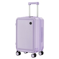 Valise à roulettes classique en néoprène de 20 pouces pour PC, roues multidirectionnelles silencieuses, grande capacité, séparation sec-humide, support pour téléphone