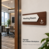 Panneau de signalisation professionnel pour bureau d'entreprise avec logo, plaque de signalisation non éclairée pour porte