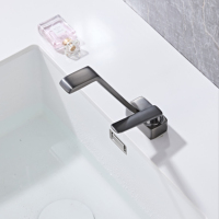 Grifo de Lavabo de Latón de Primera Calidad para Hotel, Núcleo de Válvula de Cerámica, Moderno, Cromado, Montado en Cubierta, Monomando, para Baño Comercial