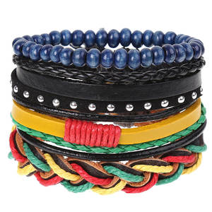 Pulsera <span class=keywords><strong>de</strong></span> cuero multicapa para mujer y hombre, brazalete <span class=keywords><strong>de</strong></span> amor, joyería - Product Image 6