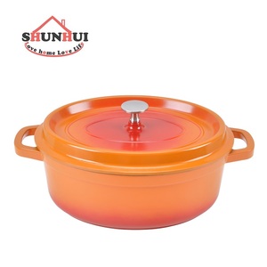 Casseroles 6 artistique en fonte et aluminium, ovales <span class=keywords><strong>pour</strong></span> <span class=keywords><strong>four</strong></span> néerlandais, couvercle en aluminium moulé, 30cm 5L, Pot en Stock - Product Image 4