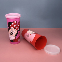 Gobelet violet imprimé personnalisé sans BPA de 400ml en plastique réutilisable à la mode Tazas pour enfants mignon cadeau promotionnel