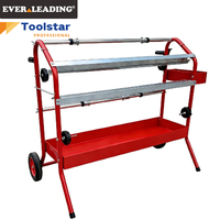EVER-LEADING LD-AU5002B Chariot professionnel en métal double couche de 36 pouces pour papier de masquage avec double coupeur et plateau de rangement pour garage