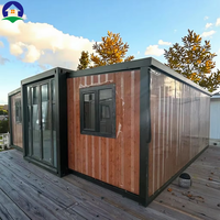 Maisons préfabriquées en acier à moins de 20 000 $, kit plat étanche 1 chambre au design moderne pour villa, appartement, cour
