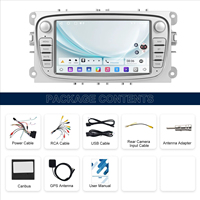 Radio Mobil Layar Sentuh 7 Inci untuk Ford Focus Mondeo Plug and Play Carplay Bluetooth Navigasi Kamera Mundur Pemutar Terintegrasi