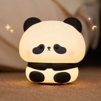 Mini lampe de nuit LED en silicone, lampe de chevet pour enfants, charge USB, capteur tactile Panda, intensité réglable, cadeau pour bébé et enfant