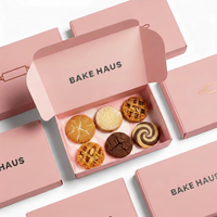 Boîte d'emballage en papier pour biscuits, gâteaux, desserts, cadeaux, vente en gros, avec votre logo