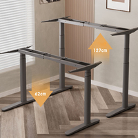 Bureau de travail électrique moderne réglable en hauteur OEM ODM, plateau en bois sur mesure, motorisé, pour ordinateur, assis-debout