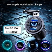 Allume-cigare pour moto, adaptateur de charge rapide USB intégré, étanche, double port, chargeur de voiture universel, accessoire