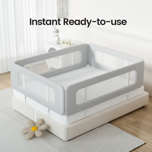 Barrière <span class=keywords><strong>de</strong></span> <span class=keywords><strong>lit</strong></span> <span class=keywords><strong>pour</strong></span> bébé sans outil, installation sans perçage, hauteur <span class=keywords><strong>de</strong></span> 40 cm, réglable sur 19 positions, couleurs et styles personnalisés - Product Image 3