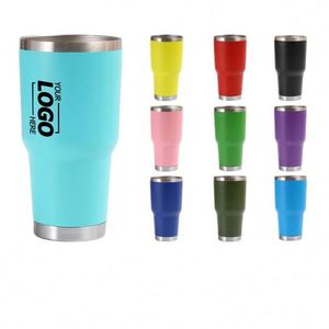 30oz Stainless Steel Tumbler: Double-Wall Vacuum <b>Insulated</b> Travel <b>Mug</b> for Custom Logo Gifts & Promotions - Product Image 1