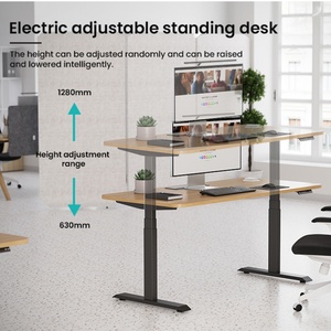 Best Selling Professional Ergonomic Electric Lift Desk OEM ODM Modern Convertible Height Adjustable Sit <b>Stand</b> Office Desk - Product Image 2