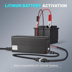 ELEJOY CE Batterie industrielle portable 120V 24V 30A au lithium LiFePO4 AC-DC avec indicateur LCD, rechargeable à décharge profonde pour voiture - Product Image 4