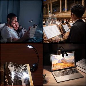 Lampe de lecture LED à clip pour pupitre de <span class=keywords><strong>musique</strong></span> Lampe de lecture dans le lit Haute luminosité Idéal pour les musiciens et pianistes Enfants Voyage - Product Image 6