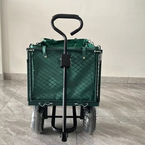 भारी शुल्क फोल्डेबल गाड़ी वैगन गार्डन हैंड ट्रॉली 3.50-4 न्यूमेटिक 4 व्हील प्लेटफॉर्म ओम औद्योगिक उपकरण - Product Image 2