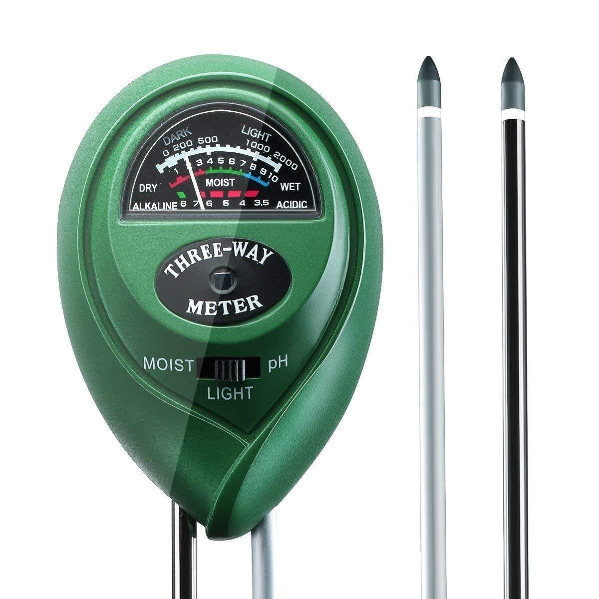 Robotlinking 3-in-1 PH Soil Meter Soil Testing Kit with Moisture Light and PH Tester for Garden Farm Lawn Indoor Outdoor