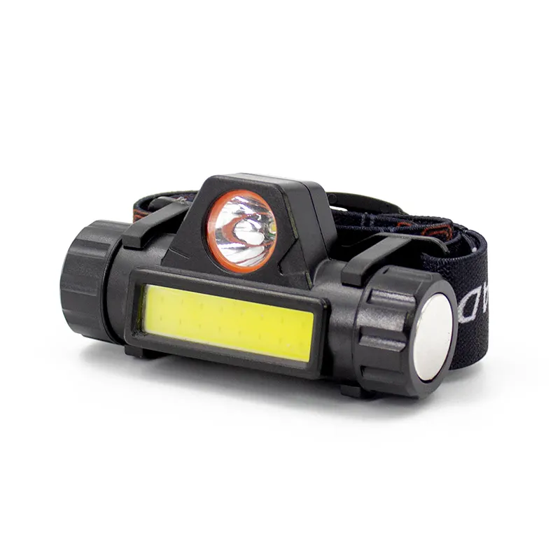 Outdoor hiking camping riding rechargeable most powerful led light headlamp with magnetic
