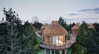 Tente de logement préfabriquée personnalisée pour hôtel haut de gamme Creative Large Eco-friendly Loft Birdcage Houses