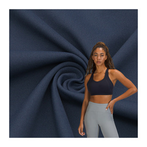 Conjunto de Leggings de Yoga de <span class=keywords><strong>Tela</strong></span> Elástica de Nailon y Spandex de <span class=keywords><strong>Doble</strong></span> Cara, Prenda Deportiva Transpirable Teñida Lisa para Niños y Niñas - Product Image 1