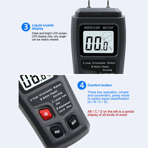 Humidimètre numérique, détecteur d'<span class=keywords><strong>humidité</strong></span>, testeur d'<span class=keywords><strong>humidité</strong></span> du <span class=keywords><strong>bois</strong></span> et du papier, <span class=keywords><strong>capteur</strong></span> à broche sans batterie - Product Image 2
