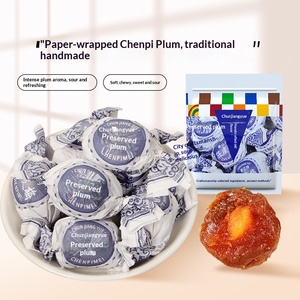 CHUNMOON Prunes et écorces d'orange confites en papier, collation chinoise traditionnelle sucrée et acidulée, prête à consommer, 500g/sac, traditionnelle - Product Image 6
