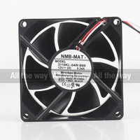 Ventilateur de refroidissement NMB 5V 24V 48V DC 12V 0.34A AC EC 8025 80X80X25MM 8CM à haut débit d'air, convertisseur à roulement à billes 3 fils 3110KL-04W-B69