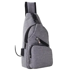Wholesale Men Backpack Chest Pack Single Rucksack England Chest Bags Shoulder Cross body Bag External USB Charger Backpack Boys