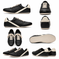 Chaussures de marche en cuir pour hommes, baskets décontractées rétro, à lacets, coupe basse, semelle plate, confortables, légères, pour l'extérieur