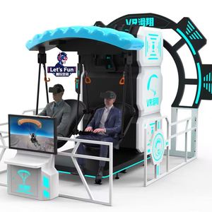 Machine d'arcade de simulation de parapente VR éducative pour deux joueurs, en fibre de verre et métal, 9D, haute qualité, pour écoles et garderies intérieures - Product Image 1