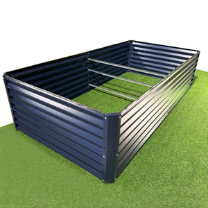 VERTAK 240x120x60cm Galvanized Steel <b>Raised</b> Garden Bed 20kg Heavy Duty Metal <b>Planter</b> Box for Backyard Vegetables - Product Image 2