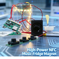 Aimant de réfrigérateur musical NFC rotatif couleur, module lecteur MP3 haute puissance avec mémoire 128 Mo