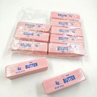 JY Pink Butter Squishy Holiday Creamy Pixel Bar 4oz PU Salted Yellow Stress Relief Soft Stretchy Sensory Squeeze Toy for 14+