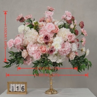 Centerpiece & Dekorasi Meja Pernikahan Baru Ukuran Besar 60cm, Bola Bunga Mawar Sutra Putih Buatan untuk Rumah, Hotel, Vila, Pesta