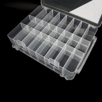 29628 Organisateur de fil double face avec clips amovibles Boîte de rangement pour couture et étui de rangement pour jouets aveugles Double niveaux