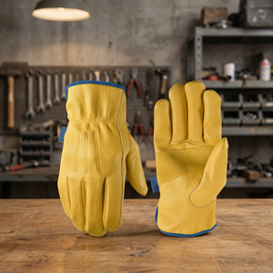 Premium Cowhide Leather Safety <b>Driver</b> <b>Gloves</b> EN388 Certified Anti-Slip Anti-static Tear-Resistant Durable Smooth Texture Safety - Product Image 3